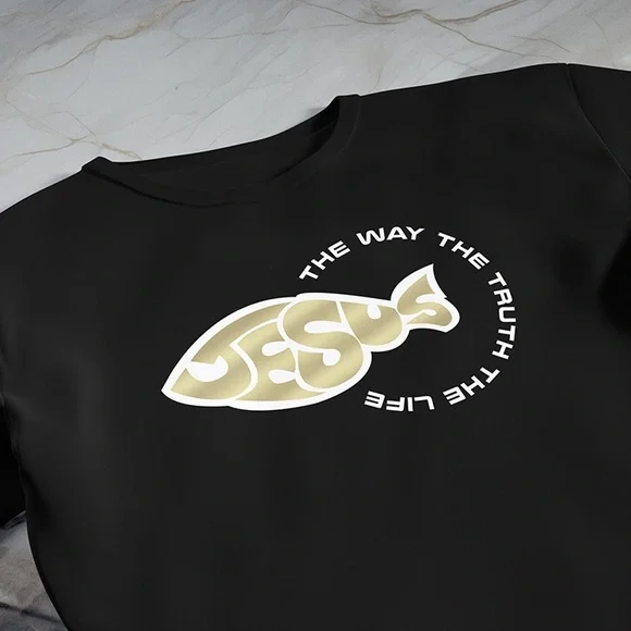 Men’s Shirt Jesus Christ Christian Faith Bible Verse T-Shirt - Picture 2 of 2